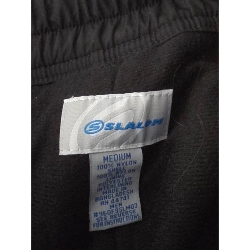 Slalom Men's Medium Black Ski‎ Snowboard Pants Insulated Waterproof Winter Gear - Picture 3 of 9